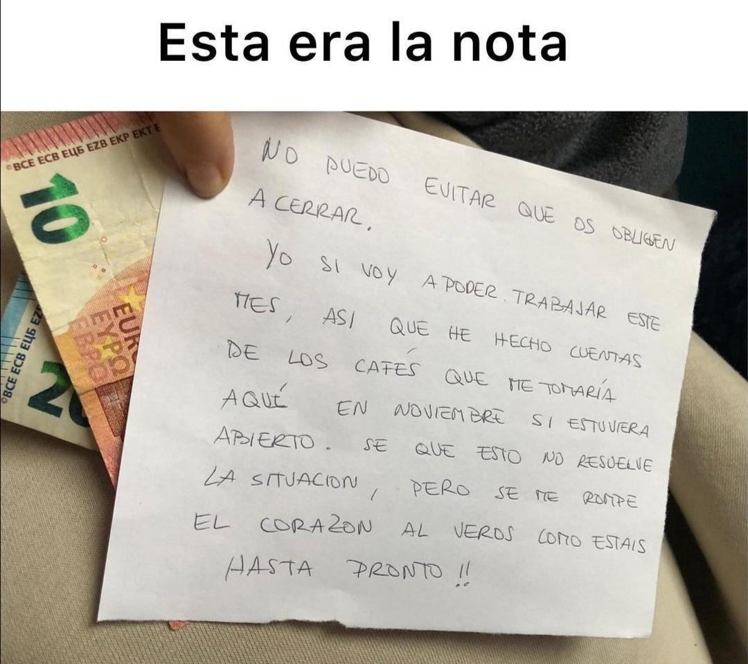 Esta historia le ha ocurrido a @patxikiwani en su bar @lavinadesanfrancisco_  por más clientes así 👏👏👏♥️