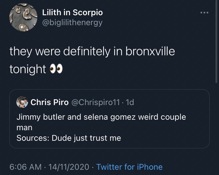 WorldwideSelG's tweet photo. [NOT CONFIRMED] According to some people, Selena was seen with a basketball player, Jimmy Butler in New York. https://t.co/Z01VUmPRHY