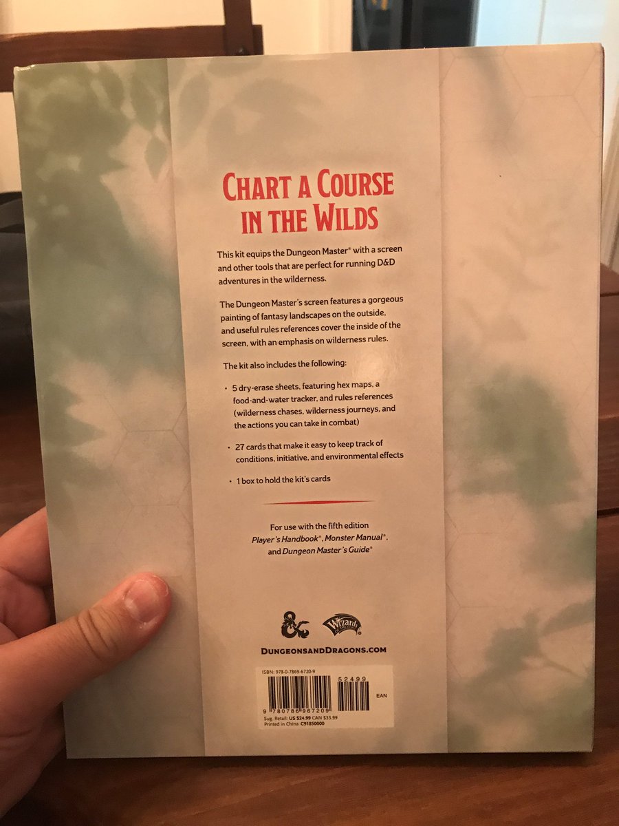 I have a bit of time. Lets look at the  #dnd Dungeon Master’s Screen Wilderness Kit.