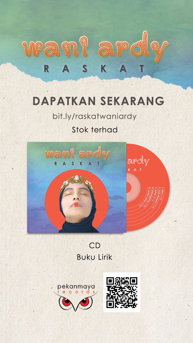 waniardy's tweet photo. Album RASKAT tak dicetak banyak, jadi pastikan awak sempat beli sebelum habis. Dapatkan di https://t.co/nbNY1BAUf7 atau record stores di bawah:

@rocksteadykl Ampang
@teenageheadrecs Subang Jaya
#sputnikrekordz TTDI
#musixhub Campbell Complex
#embracehall JB
@dreamprojectsip Ipoh https://t.co/lqwLkZLJqT