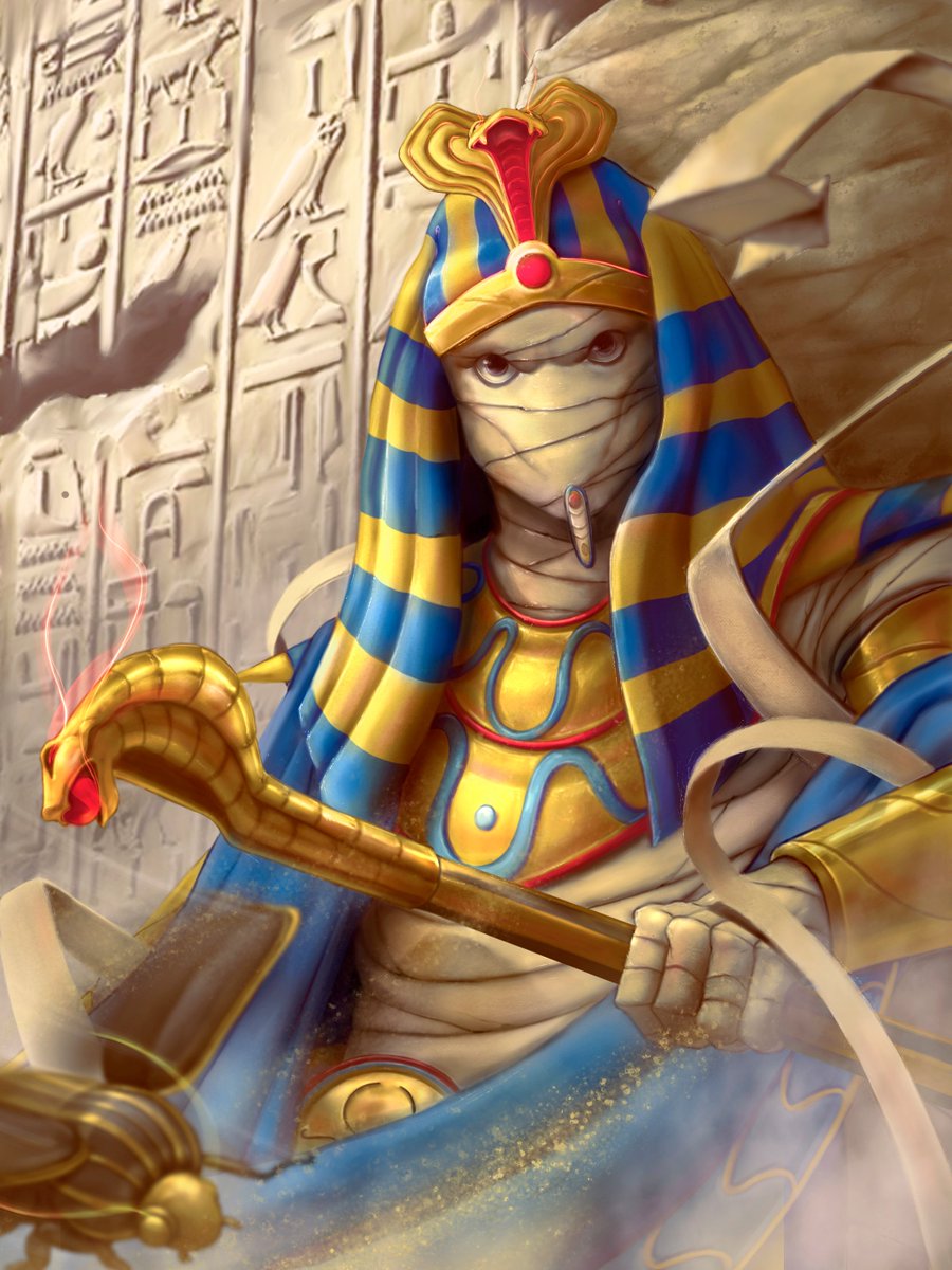 WarOfCrypta's tweet photo. NEW CHARACTER REVEAL 👀🔥

Pharaon 👑 Risen from his tomb to fight the War of Crypta!

More info this week, stay tuned! https://t.co/IY9IPxQuUY