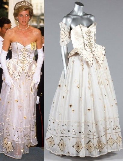 Okay the Phantom of the Opera thing.....did not happen, but that dress is accurate! And also, she really did love Phantom of the Opera.... she saw it in 1987 wearing one of her best outfits ever