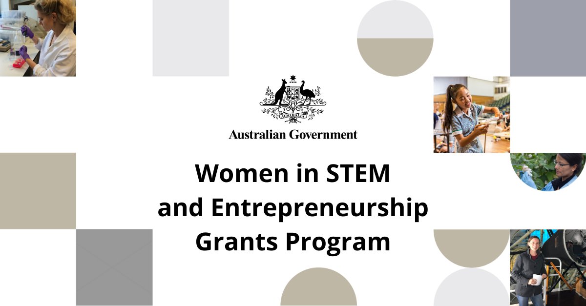ScienceGovAu's tweet photo. Last call! If you have a project that can contribute to lasting change and remove barriers for women &amp; girls in – IT, engineering, intersectionality and entrepreneurship, applications for the Women in STEM &amp; Entrepreneurship grants close tomorrow: https://t.co/z3grfXnoZ5 https://t.co/5dpx9ARKMa