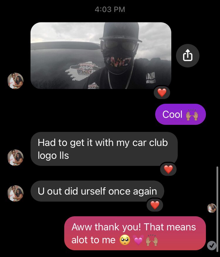 CarissaAlex's tweet photo. #CustomerReviews I LOVE IT HERE ๐๐ฝโค๏ธโจ I aim for greatness every time ๐๐ฅ๐ฏ #CustomFaceMasks #CustomDesign #Mask #FaceMask #WearAMask #DigitalArt #Designer #DMV #Lit #Customer #Reviews #Goat ๐ฅฐ๐๐ https://t.co/0tLY7eWo9w