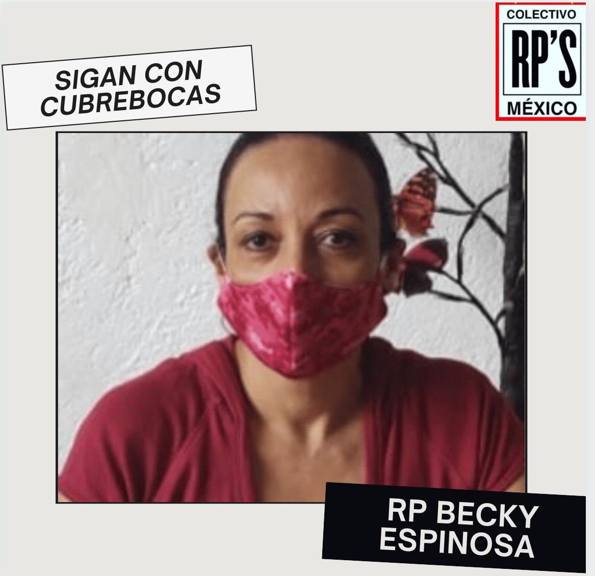 ¡Cuídate y cuídanos! Como #BekyEspinoza usa cubrebocas.