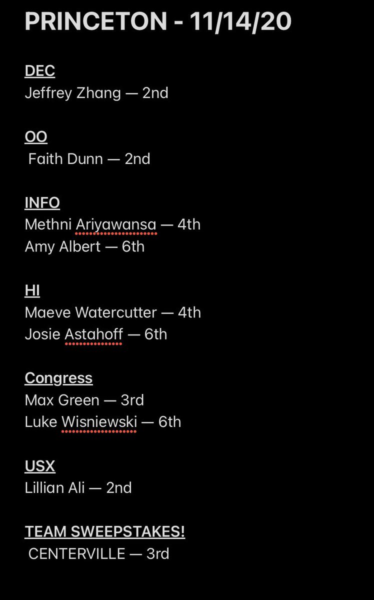 CONGRATS to those who competed at Princeton this past weekend!!🤩 Incredibly hard work goes into this.. ALL should feel special about the work they’re doing ‼️💪 #EPND #CHSSpeechandDebate <a href="/OHSpeechDebate/">The Ohio Speech and Debate Association</a>