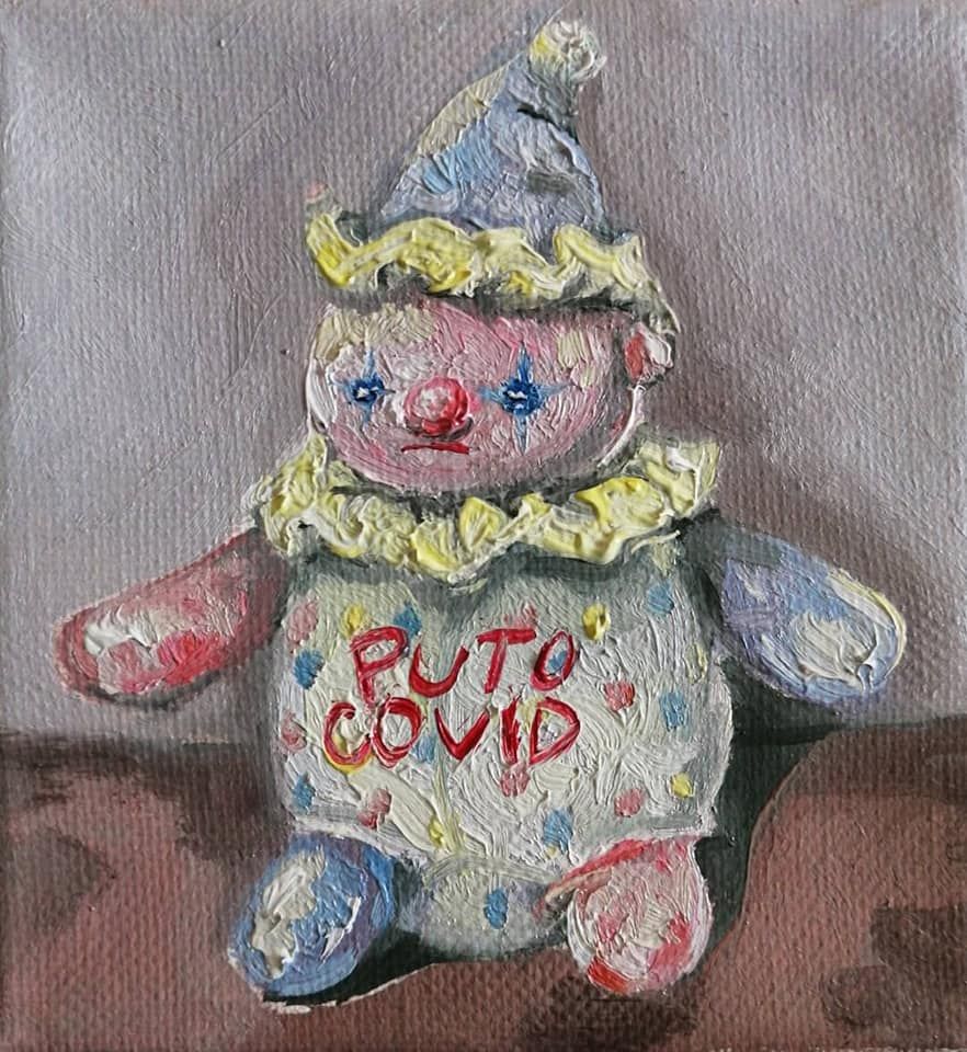 allcitycanvas's tweet photo. "Payaso grosero" Óleo sobre lienzo.
Creación de #anabarbaraesmimama. https://t.co/wJoK0MDqbl