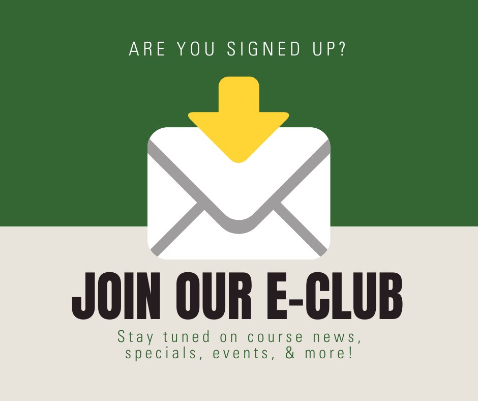GolfElbel's tweet photo. Join our email club today! 📩 Stay tuned on course news, specials, events, &amp; more. Sign up here: https://t.co/euNMYRbzsv #ElbelParkGC https://t.co/t0pRRlFGyd