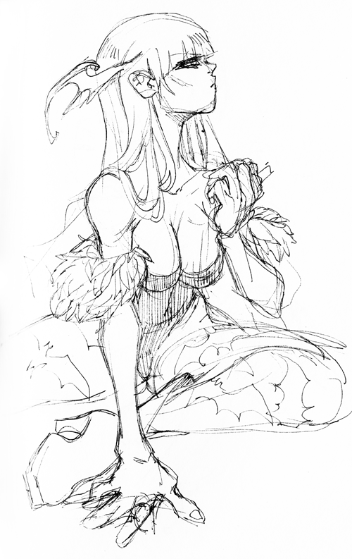 ?Still can't believe my Morrigan with kicks blew up like that! For the current and new people following my work- Here's a #darkstalkers #sketchdump I never posted on twitter. #MorriganAensland