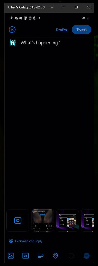 It also adapts to your phone's screen size so it doesn't look distorted.Now let's get to the apps part. You can run apps directly on your PC while doing something else on your phone. This is not the same thing as screen-sharing  You run the app directly on your PC...