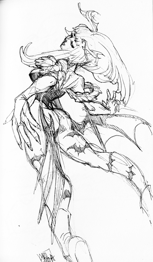 ?Still can't believe my Morrigan with kicks blew up like that! For the current and new people following my work- Here's a #darkstalkers #sketchdump I never posted on twitter. #MorriganAensland