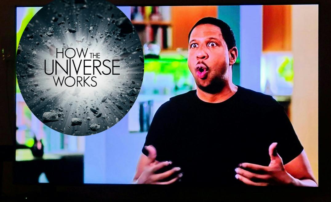 ajcaputo's tweet photo. Always reruns of #htuw on #discovery #Science. Love the show and then there's this guy, @HakeemOluseyi. See how excited he gets about the show...thats like me when it comes on, super excited ๐ https://t.co/yoU02oD6vO