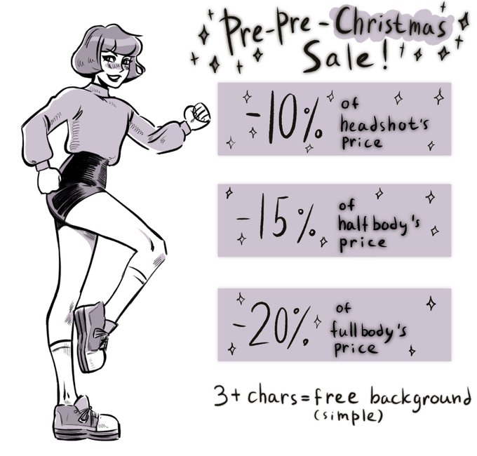 So what if... ? you wanted to commission some art..? maybe for Christmas....?and I had a sale for a few weeks? ? Haha just kidding.... unless? ??
RTs are very appreciated and would add a free sketch for any commission! https://t.co/0mln9uM18j 