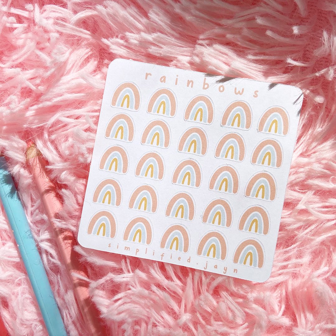 simplifiedjayn's tweet photo. Pastel rainbow stickers 🌈 https://t.co/eedvpQM7V1