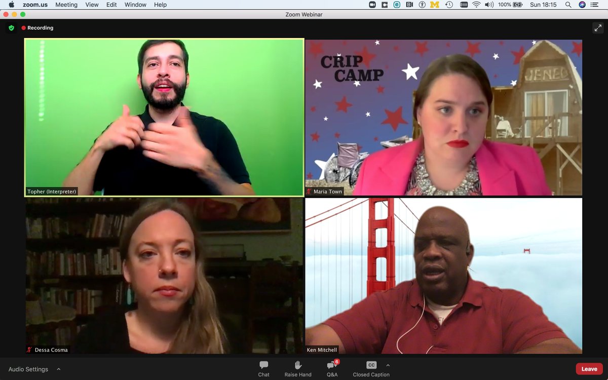 pfanderson's tweet photo. Ken Mitchell: "As long as we remain silent,
others will tell us what to do." #CripCampVirtual #CCElectionEdition https://t.co/0HywD6IrSB