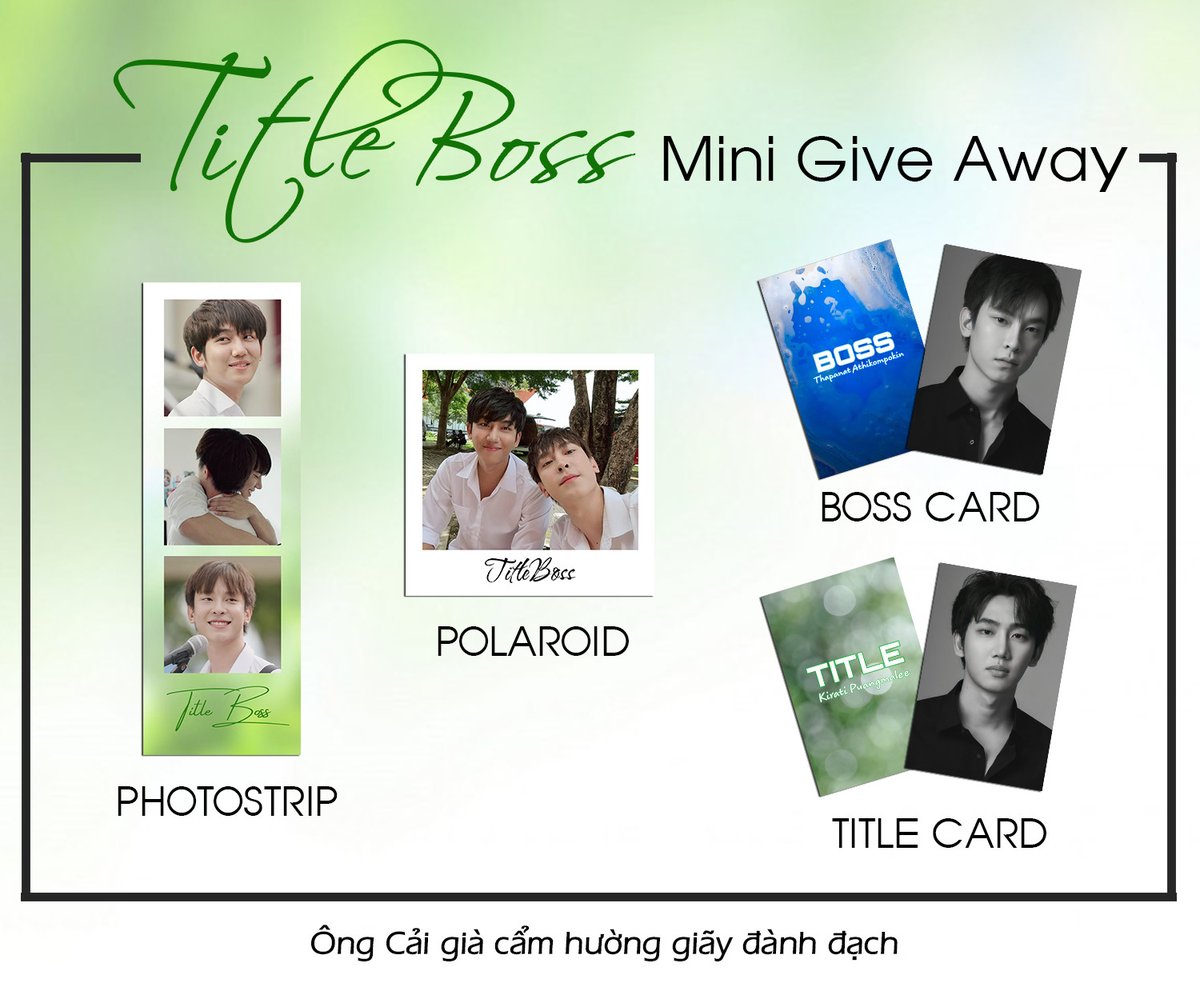 heakiespears's tweet photo. #TitleBoss Mini Give Away for Vietnamese Fans.... @Tpanatttt @titlekplee #TumKeen https://t.co/s10RITfKtl