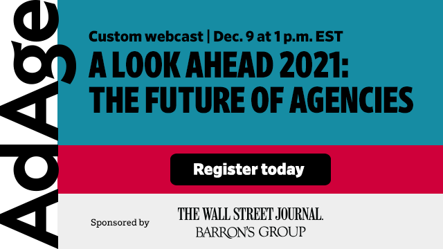 adage's tweet photo. Register today to learn how the agency business will approach the year ahead. Sponsored by The Wall Street Journal https://t.co/GwPcStfb9g https://t.co/2pz7m7RqyL