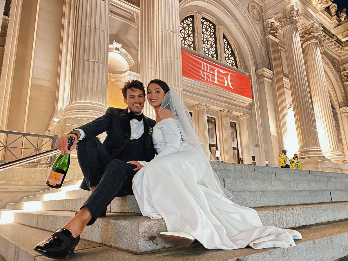 briancrowley's tweet photo. when life hands you a #pandemic, make your own #metgala 🍾

i just married my best friend!!! #thebaecollection #the2020experience 📸: @paulmorejon 

https://t.co/FLZ8w5oU29 https://t.co/4R3WkweDFV
