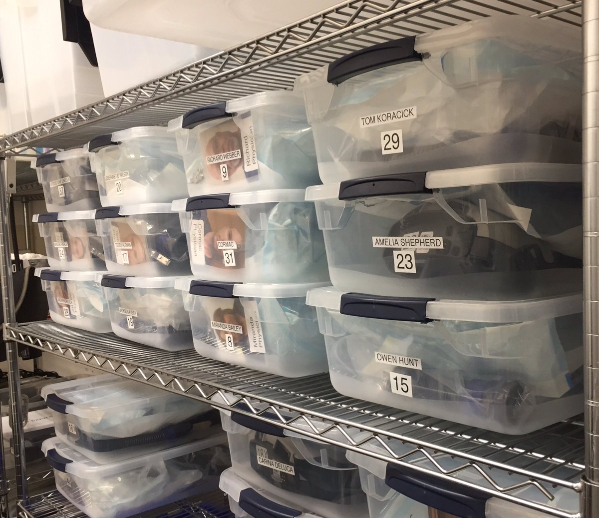 GreysProps's tweet image. A look at the PAPR stock room, my team has adapted quickly to a whole new way of episodic production. Responsible depiction of what front line healthcare workers face heroically ever day is the goal.