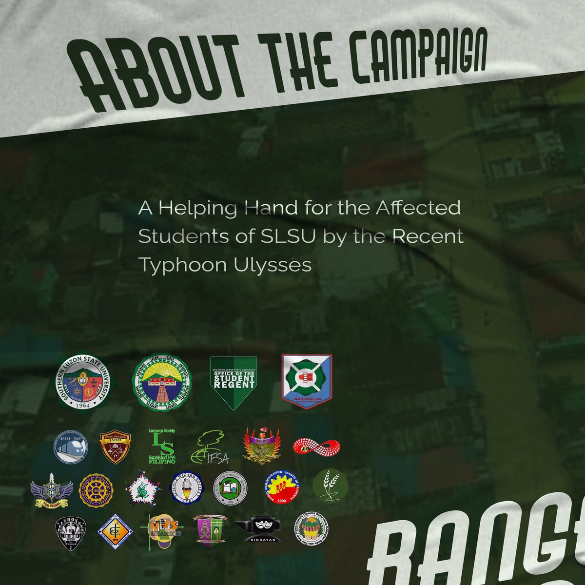 SLSUIIEESC's tweet photo. For the affected students of Southern Luzon State University (Polilio, Tagkawayan, Infanta, Catanuan) QUEZON PROVINCE that are greatly posh by the Typhoon Ulysses.

ACCOUNT DETAILS:
For Cash Donations GCASH and Landbank

Gcash Account
0915 947 7616 https://t.co/bB1defWt6W