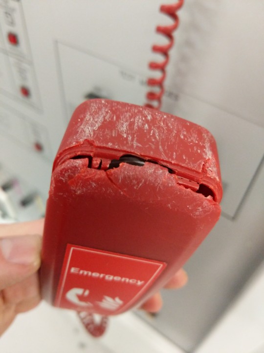 PAVATech's tweet image. Another handset that has met the floor. #lifesafety #FireSafety #EVC #fire