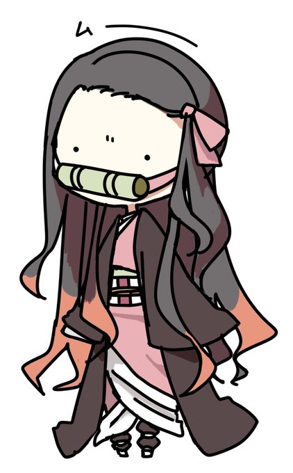 えいじゃー(改二)さんがTwitterに投稿した竈門禰豆子(鬼滅の刃)のイラスト。