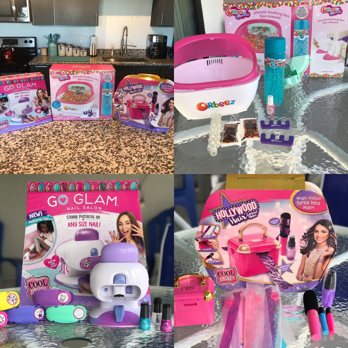 xxplumcrazeexx's tweet photo. Hosted a virtual @tryazon Spa Party thanks to C-19, but had a great time. We tried out the @CoolMaker, @Orbeezone, and Go Glam Nail Salon from @spinmaster. #tryazon #SpaNightWithSpinMaster #SpinMaster #CoolMaker #Orbeez #TransformYourLook #HollywoodHair #GoGlamNailSalon https://t.co/87PdPLW5j2