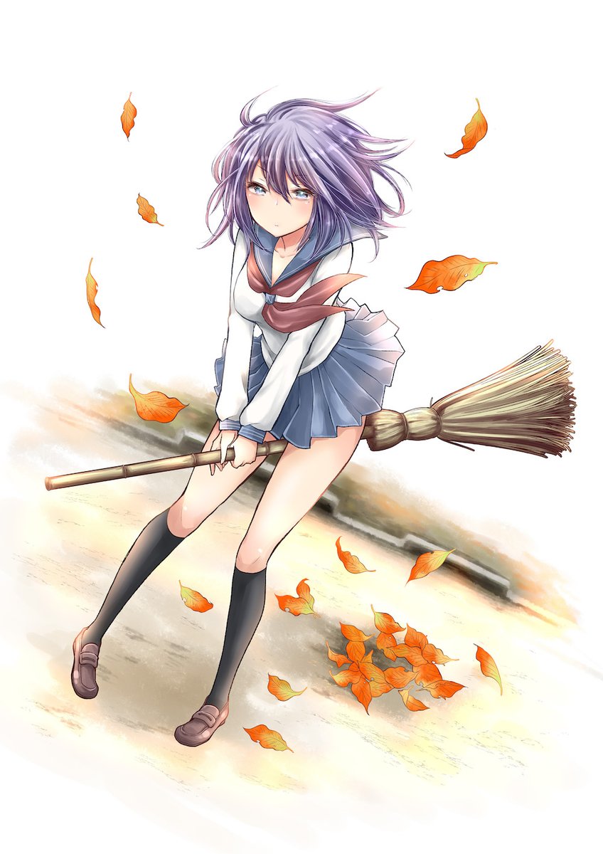 #皆さん線画と塗った後を見せてください
秋っぽいやつで 