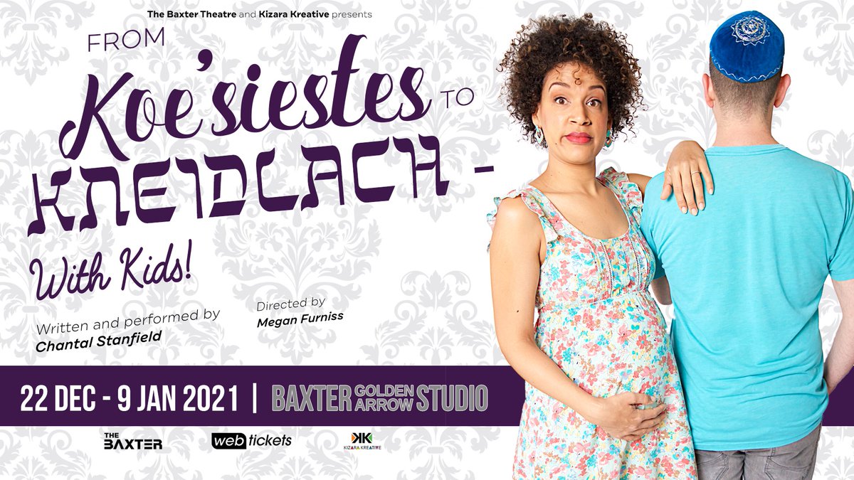 KoesKneidlach's tweet photo. The uniquely South African comedy 'From Koe’siestes to Kneidlach' returns 'with kids'; this time telling the story of how the girl from the Cape Flats & Jew 'ish' guy from the East Rand raise a 'beige' baby, & navigate all the cross-cultural, religious & familial issues! #KtoK https://t.co/BESXEaP95u