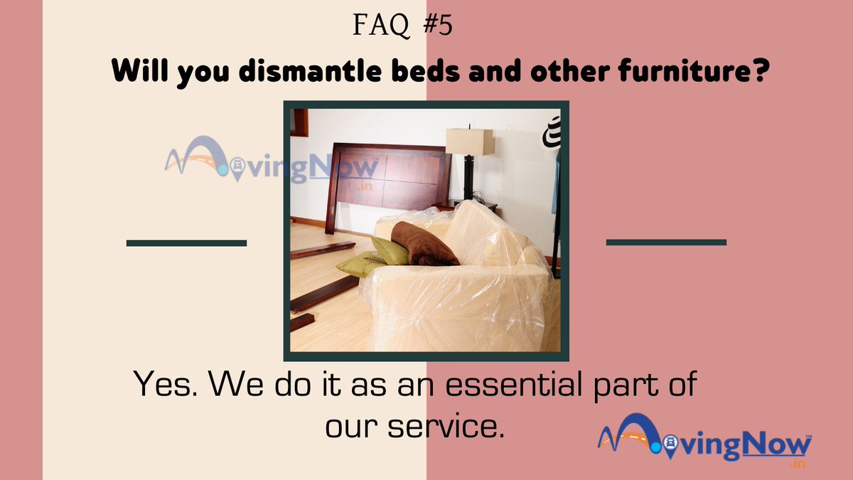 Movingnow_in's tweet image. Yes. We have professionally trained teams of packers on our platform to #dismantle your #beds and other furniture. We also take the responsibility of #reassembling your #furniture in our Standard and Premium packages. 

#MovingNow #moversandpackers #Logistics #Transporters