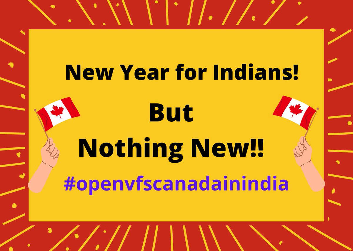 RR79955142's tweet photo. New year but nothing new!!
Hopefully we will get postive news soon regarding VFS opening!!
#openvfscanadainindia
#openvfsCanadainIndia
@CitImmCanada @CanadainIndia @nadirypatel @JustinTrudeau @HoCChamber @HoCCommittees @VFSGlobal https://t.co/HWvVVzQxOM