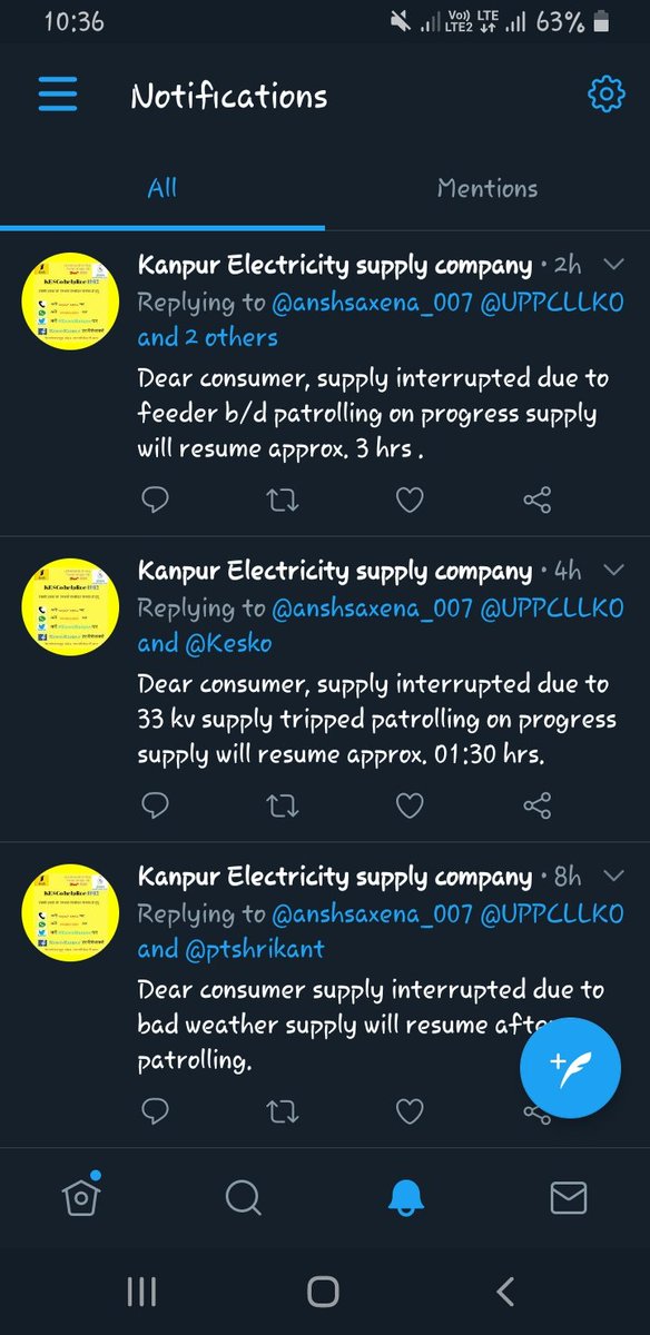 Kanpur Electricity supply company on Twitter "Dear consumer supply