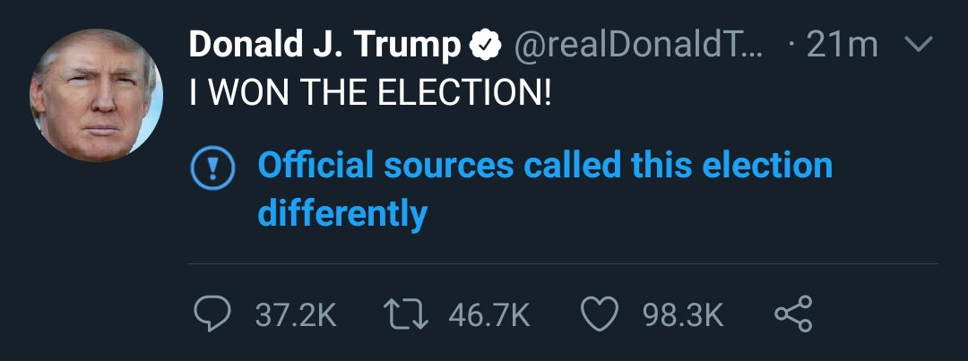 enzlorenz3's tweet image. #LOL for @realDonaldTrump 
#votedout, now it is time to accept it.