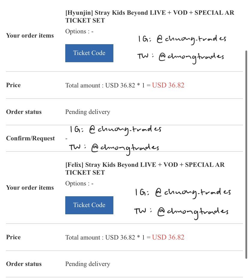 ljtradess's tweet image. [GIVEAWAY] SKZ ONLINE CONCERT Beyond LIVE + VOD CODE ONLY 

Info:
- END ON 11/20
- Code will be sent once available!

Rules:
- must be following
- retweet &amp;amp; reply with anything skz related ONLY ONCE
- no spam or giveaway accounts

#straykidssale #straykidstrade #straykids