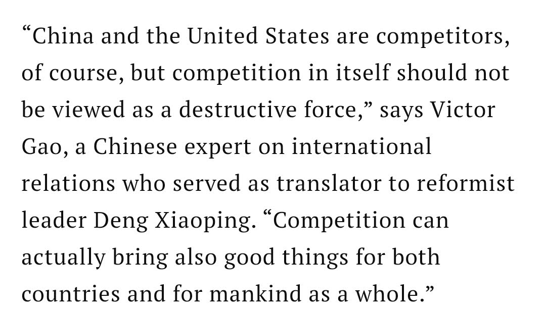 The first person quoted in this article is the translator for “reformist” Deng Xiaoping who, oh yeah, ordered the massacre of thousands of students in Tiananmen Square in 1989. And of course he pays homage to benefitting mankind as a whole, Xi Jinping’s favorite catch phrase.