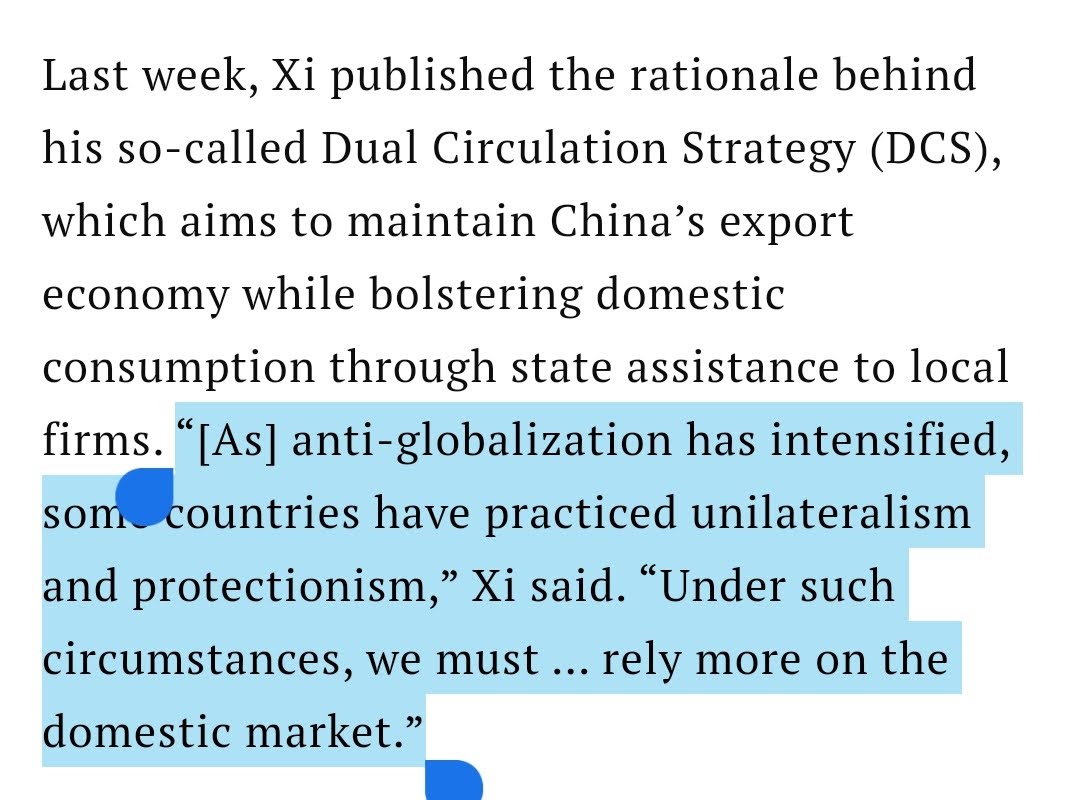 China is more protectionist over its markets than the US ever has or ever will be. Quoting Xi uncritically is journalistic malpractice. China wants access to your market but wants to restrict your access to its own. Plain and simple.
