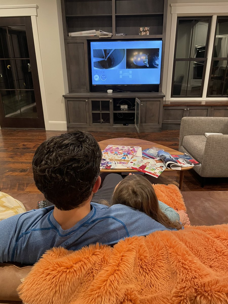 She never misses a rocket launch