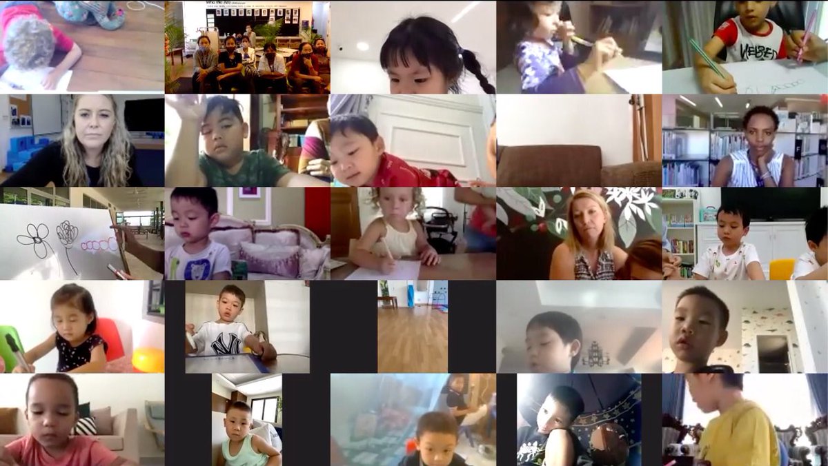 RamsayKd's tweet photo. EY had a lively community building Zoom last Friday. It was lovely that so many of us could join. We had 37 screens and more than 50 participants! @ISPPCambodia @Rubysquared @tinamoyale @BonnieJensen4 @roroputridwij https://t.co/atsSnOoPFq