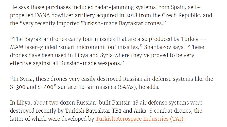There is no evidence that TB2 destroyed S-300 or S-400 systems in Syria (we would know), and there is no evidence that Anka-S are in Libya. You also need to mention that plenty of TB2 were shot down by Pantsir-S1 (and probably Buk-M2E) in Syria and Libya. https://www.rferl.org/a/technology-tactics-and-turkish-advice-lead-azerbaijan-to-victory-in-nagorno-karabakh/30949158.html