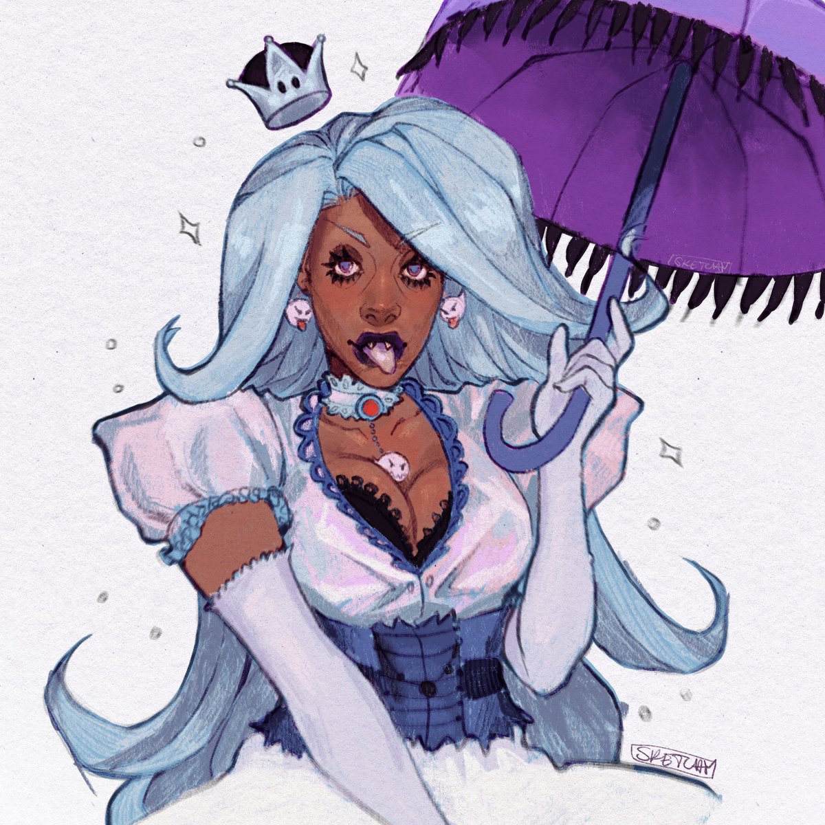 ccuriocatt's tweet photo. Trying to rebrand (hence the old signature) for the 18th time ACK anyway here’s boosette #bowsetteart #pinupart #ArtistOnTwitter #procreateart #illustration #Boosette #Bowsette https://t.co/kPBTVfgrt5