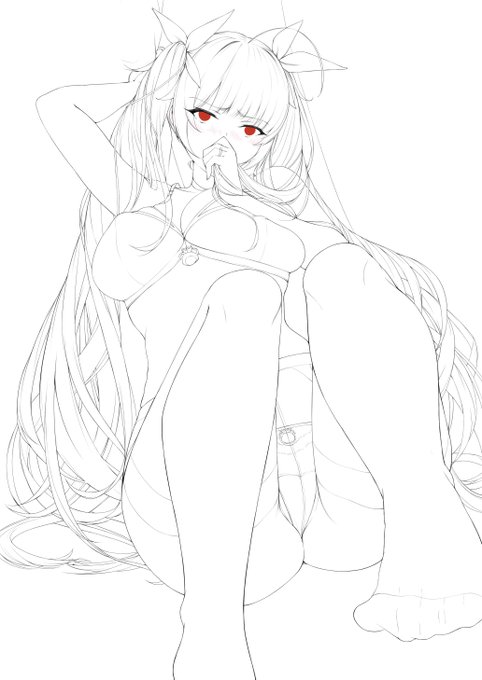 #皆さん線画と塗った後を見せてください
はい( ˘ω˘) 