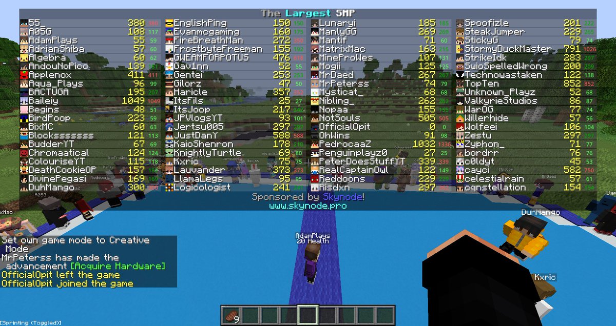 TheLargestSMP's tweet photo. Thanks for everyone who came out for release! This is a screenshot from earlier today. https://t.co/Dz6LN2cYcC