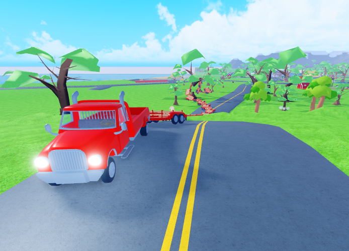 mr_smellyman's tweet photo. tfw you add chain-able trailers to Farmtown and someone immediately does this https://t.co/GAZh4DDCsc