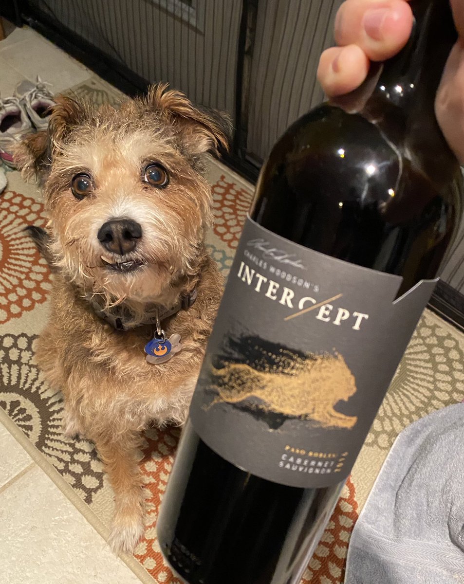 CantonDog's tweet photo. Celebrating a @Raiders win! How do you celebrate? We do with @CharlesWoodson #interceptwine! #sogood #RaiderNation https://t.co/i5kTJ650YD