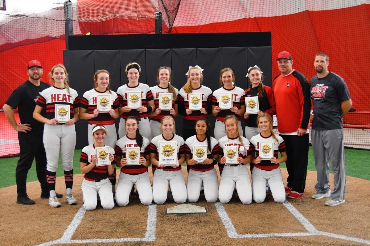 Mikpeterson2's tweet photo. Autumn Ambush Champions!!! Great job this weekend ladies🤩 @mckenna_young10 @P_Hendricks9 @GraceSchnell @hannahrenee028 @madelyn_mayer @DelaneyJoM1 @nariyahlot @peytonpaulsen @emilybecker_0 @PickettTeagan @th_softball #teamheat #softball https://t.co/DaKbKf5HQp