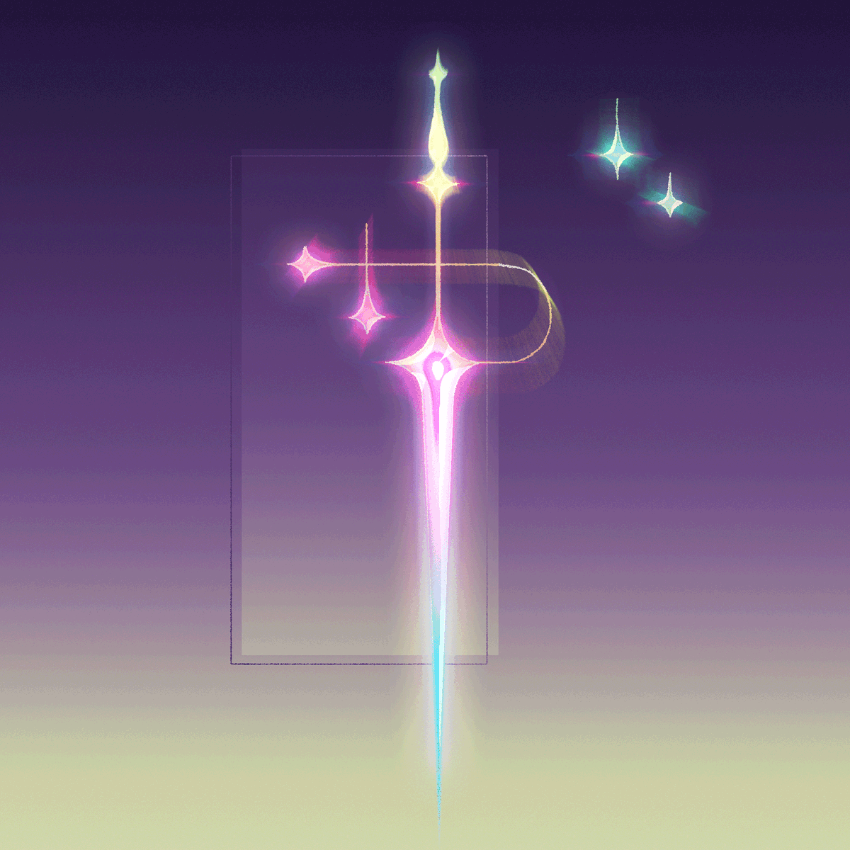  #swordtember 21 - glowing. crazy how many adjustment/effects layers you can stack on top of each other uh