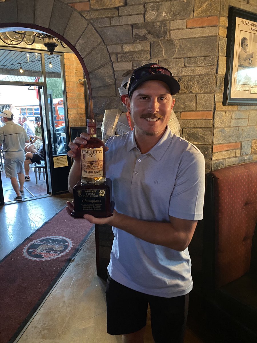 BRBaconFest's tweet photo. The first #WhiskeyNine is in the books!  ⁦@Joel_Dahmen⁩ came out as the victor but the real winner was the $3500 we raised for #Cancer Thanks to ⁦@GatewayGolfGrp⁩ for putting on the #Hackmasters ⁦@TempletonRye⁩ ⁦@KXnOMorningRush⁩ https://t.co/q3zCv1DGFW