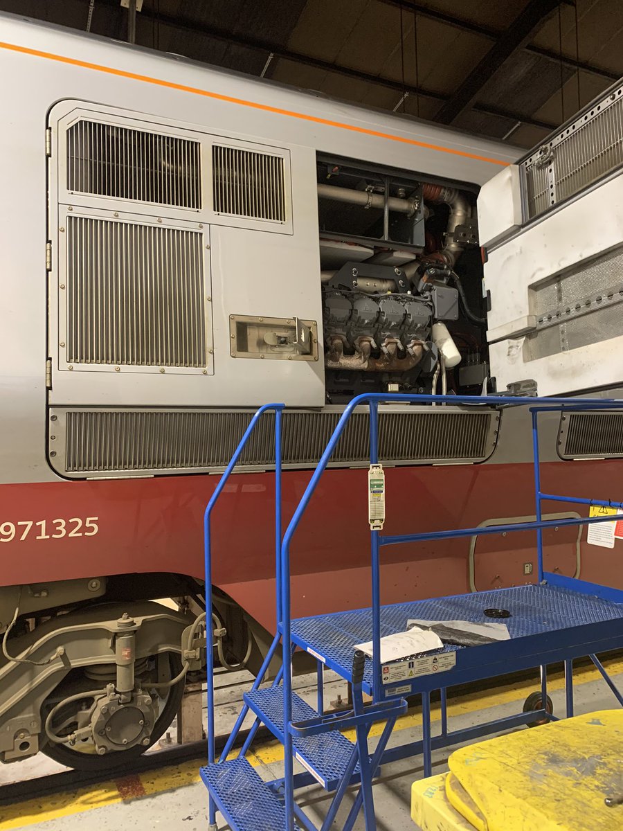 Remember the train we took to the depot after it got back from Lowestoft? It’s had its inspection in the shed, is being buttoned up and once some paperwork is complete will be ready to prep.  #NightShift