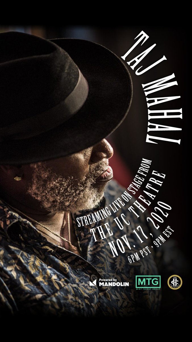 Friends! Watch the extraordinary Taj Mahal live &amp; support the TANK this Tuesday, November 17! Purchase your tickets at boxoffice.mandolin.com/collections/ta… and a portion of the proceeds will go to tanksounds.org. Do it! #tajmahalblues #tajmahallivestream @watchmandolin