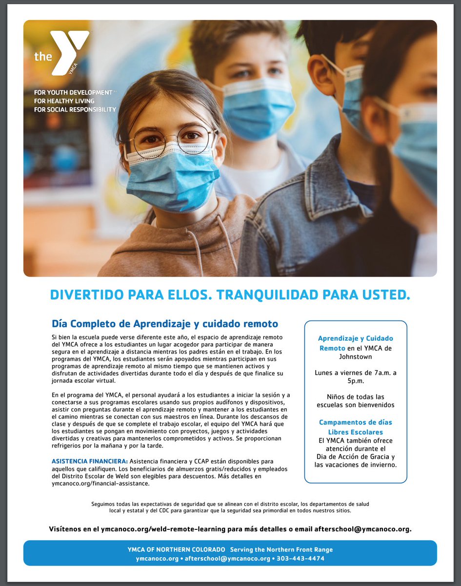 Are you looking for full-day care during Remote Learning? The YMCA has options for you.